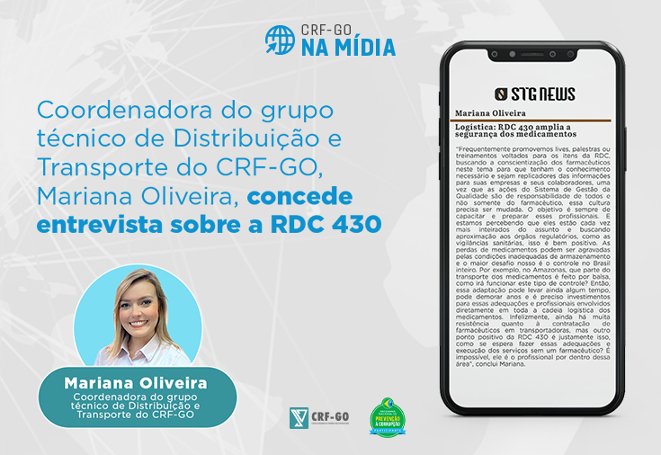 CRF-GO | Mariana Oliveira fala sobre: Ampliamento da segurança dos medicamentos pelo RDC 430.