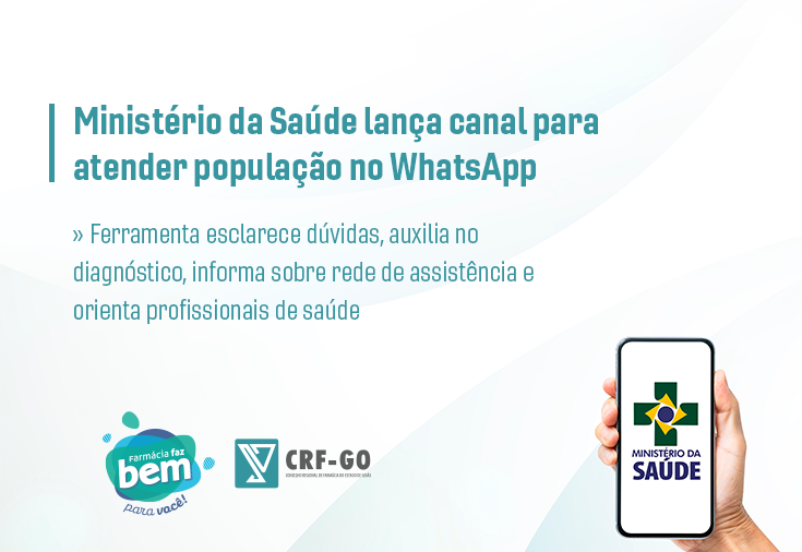 CRF-GO | Ministério da Saúde lança canal para atender população no WhatsApp