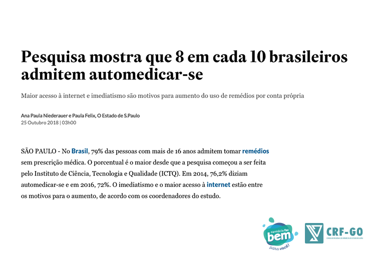 CRF-GO | Pesquisa coordenada por secretário da Comissão de Indústria é destaque no Estadão