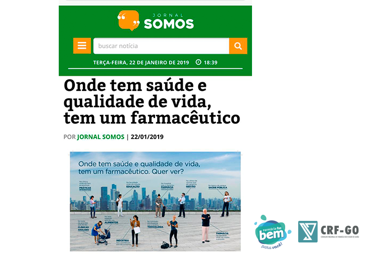 CRF-GO | Atuação farmacêutica é notícia no Jornal Somos