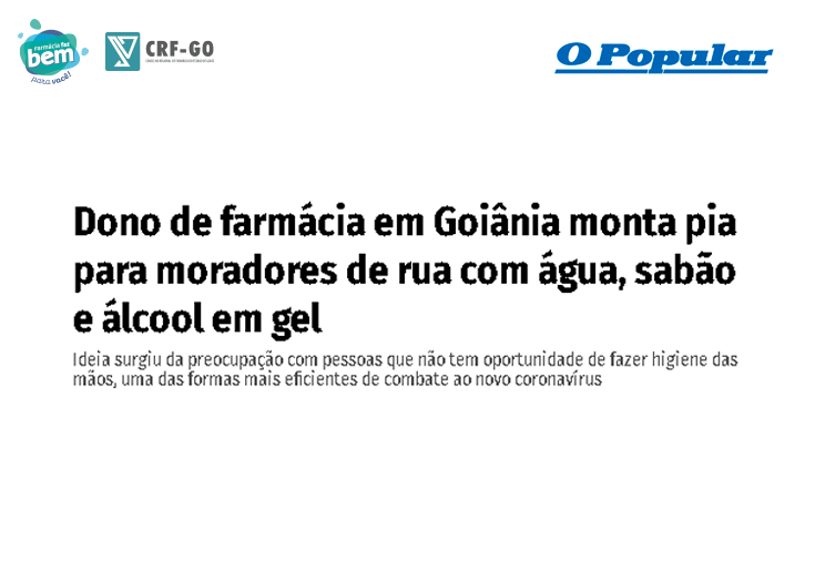 CRF-GO | Farmacêutico monta pia para moradores de rua