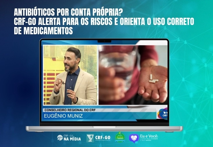 CRF-GO | Conselheiro regional concede entrevista à TV TBC para falar sobre os riscos do uso inadequado de antibióticos