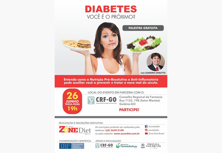 CRF-GO | Prevenção à diabetes é tema de palestra no CRF-GO
