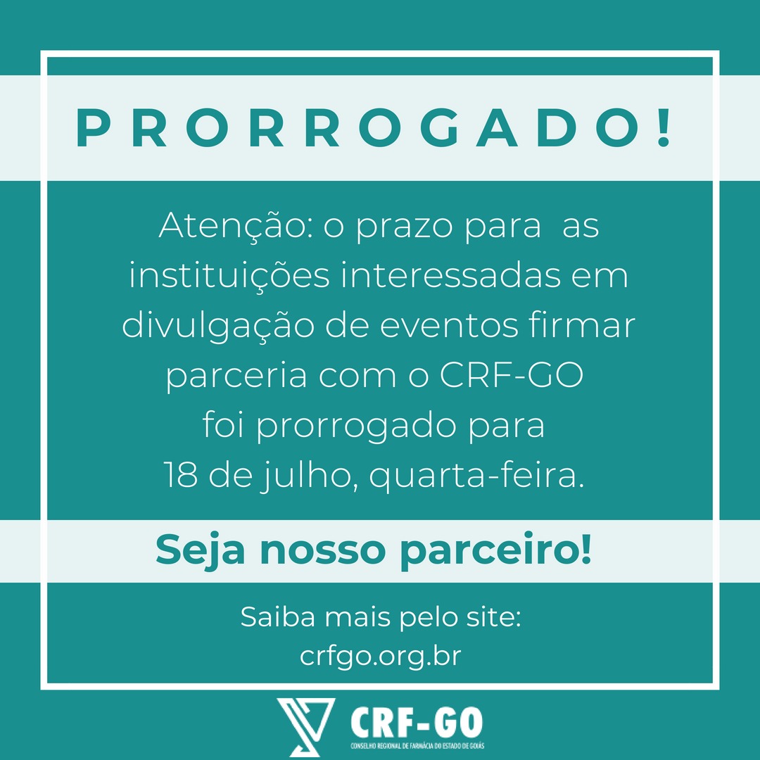 CRF-GO | CRF-GO publica edital para divulgação de eventos