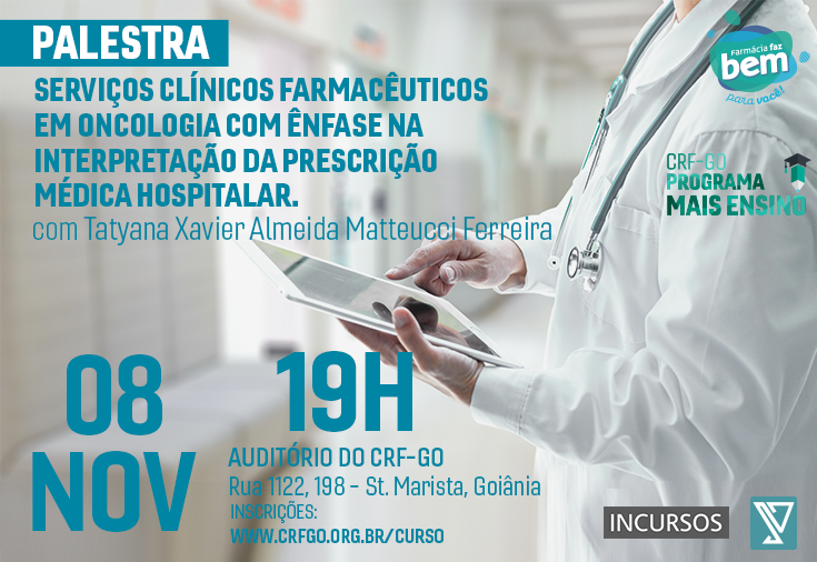 CRF-GO | CRF-GO realiza palestra com foco em serviços clínicos na oncologia