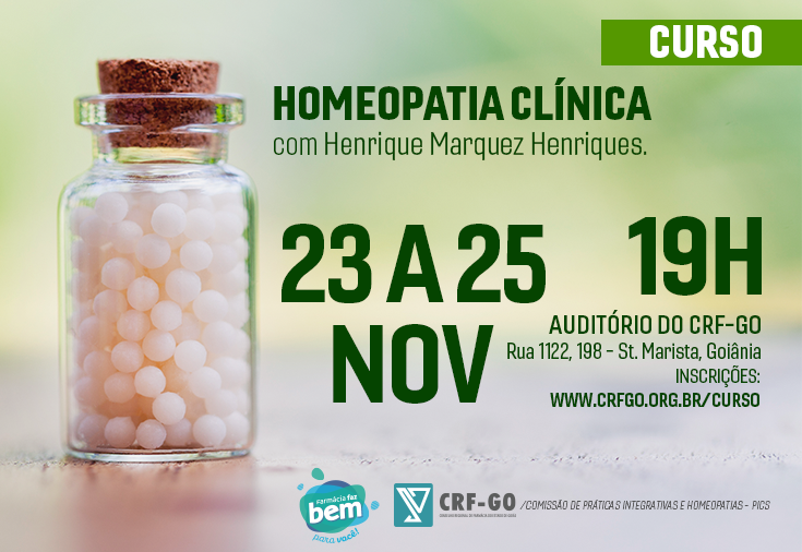 CRF-GO | CRF-GO realiza curso inédito de Homeopatia Clínica