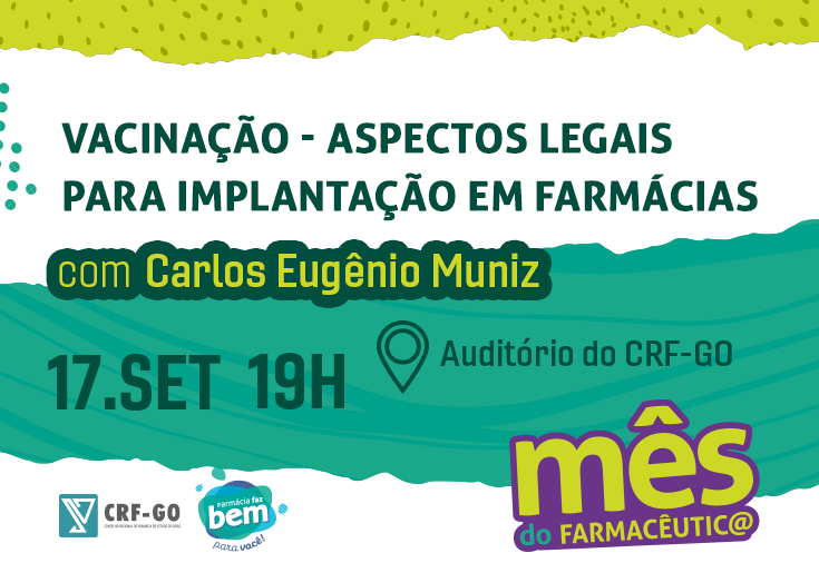 CRF-GO | Vacinação é tema de palestra gratuita no CRF-GO