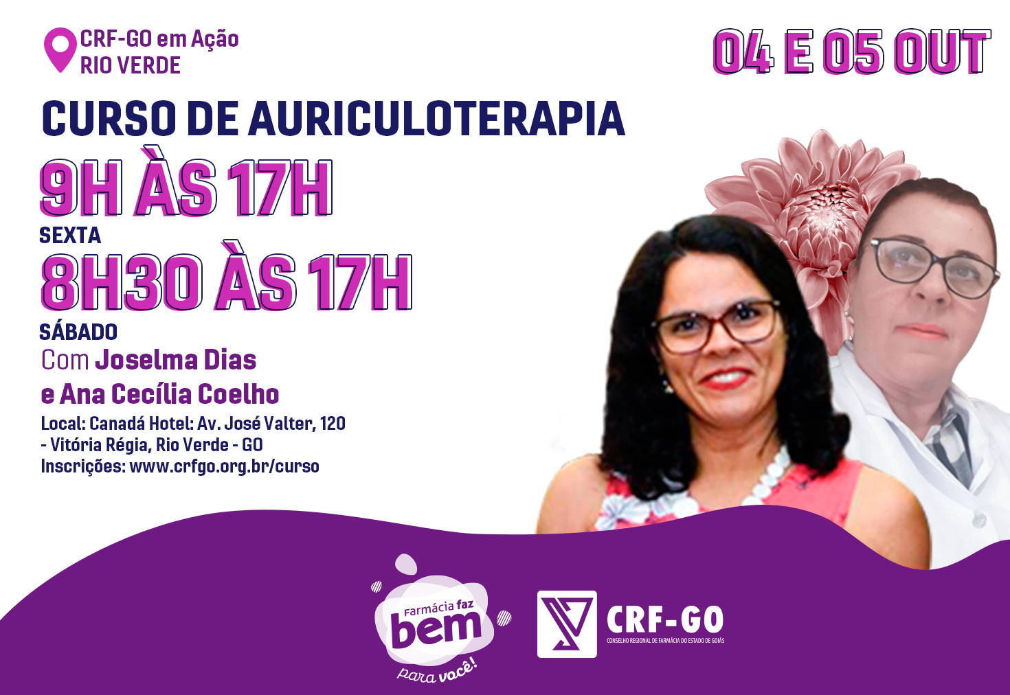 CRF-GO | Em Rio Verde, curso gratuito de auriculoterapia é oferecido pelo CRF