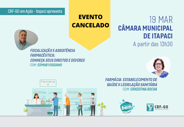 CRF-GO | CRF cancela palestra em Itapaci