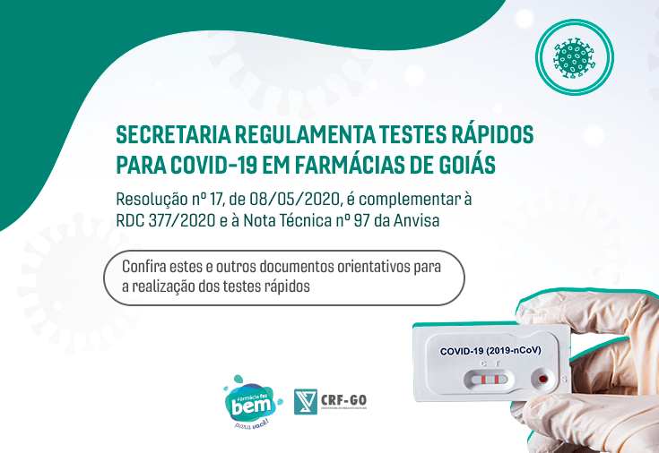 CRF-GO | Farmácias devem cumprir critérios rigorosos para aplicar testes rápidos