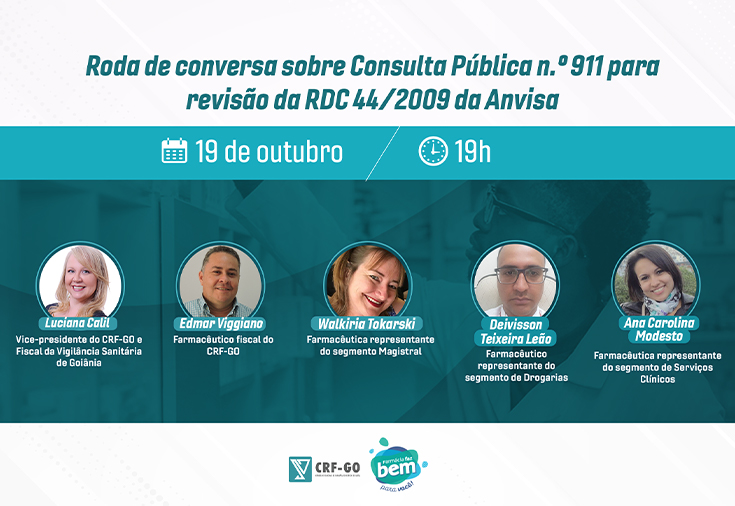 CRF-GO | CRF realiza roda de conversa sobre a Consulta Pública nº. 911/2020 