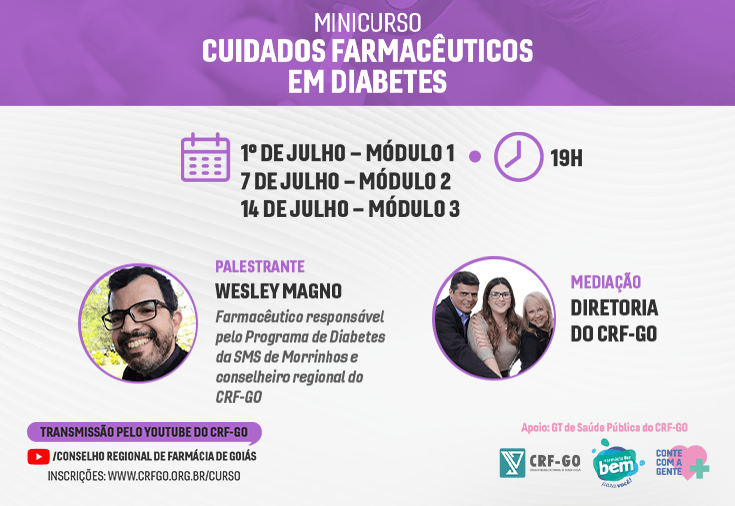 CRF-GO | Minicurso Cuidados Farmacêuticos em Diabetes