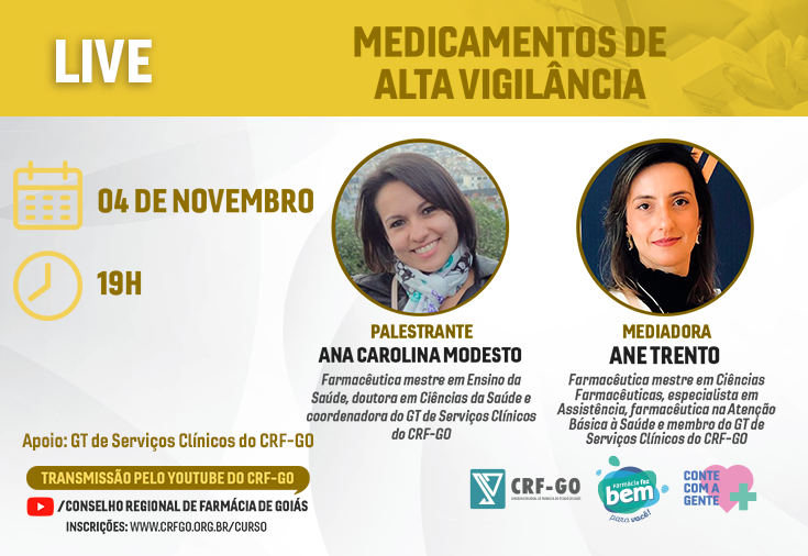 CRF-GO | Live discute medicamentos de alta vigilância