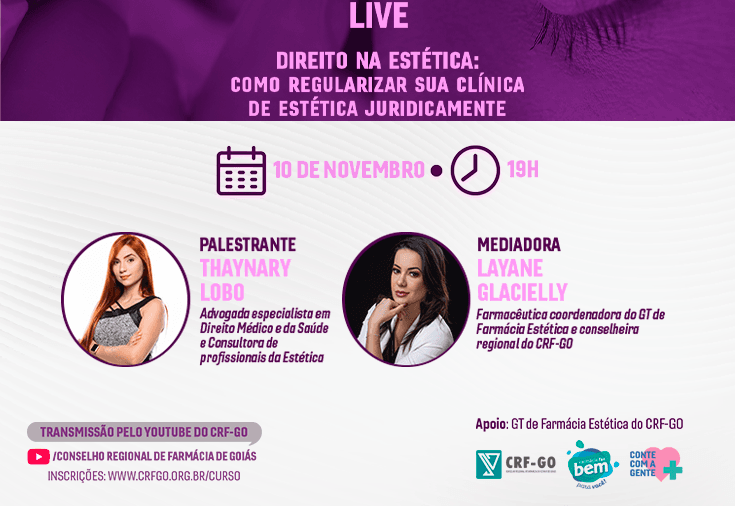 CRF-GO | Live aborda direito na farmácia estética