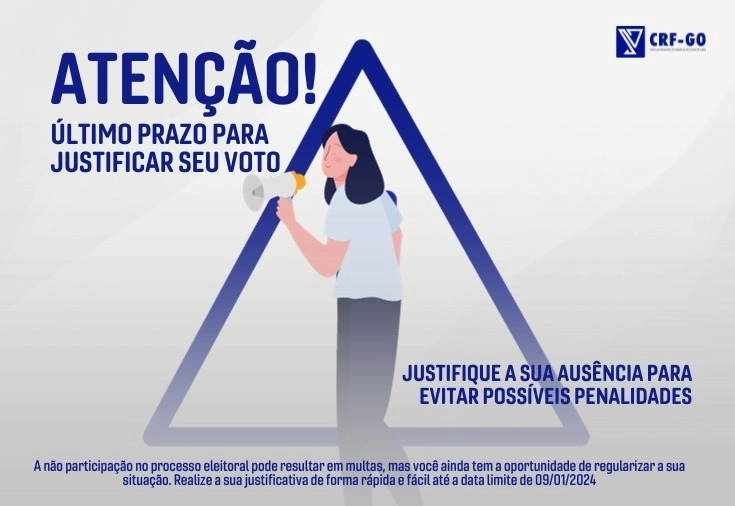 CRF-GO | Eleições CRF-GO 2023. Justifique seu voto