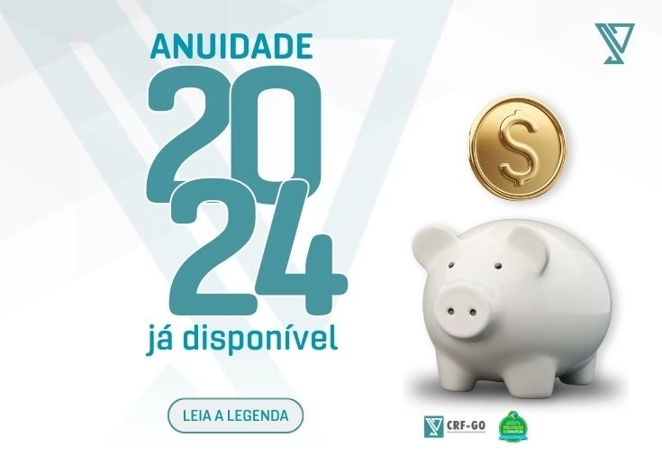 CRF-GO | CRF-GO divulga prazos, descontos e parcelamentos da anuidade 2024