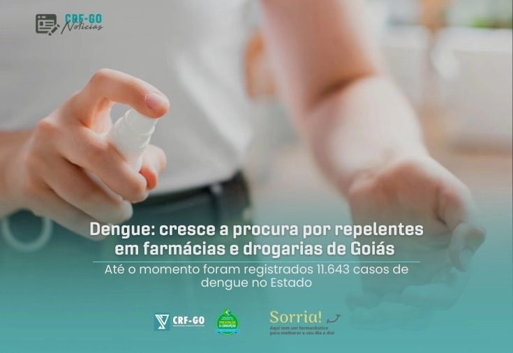 CRF-GO | Busca por repelentes aumenta em farmácias e drogarias de Goiás diante do crescimento dos casos de dengue 
