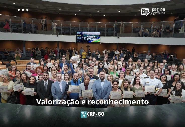 CRF-GO | Reconhecimento: farmacêuticos do CRF-GO recebem homenagem  na Alego