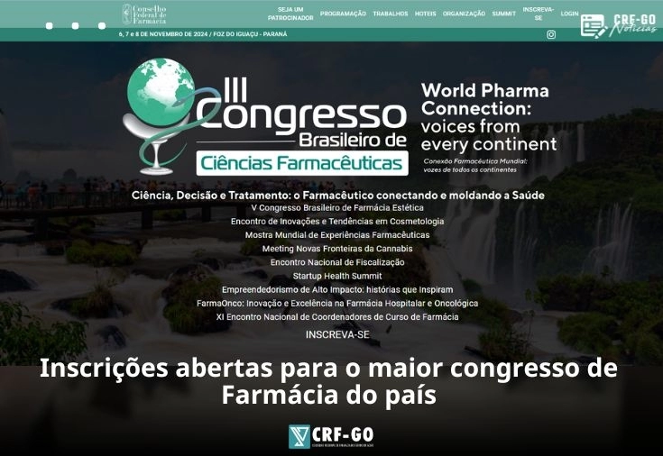 CRF-GO | Participe do III Congresso Brasileiro de Ciências Farmacêuticas em Foz do Iguaçu!
