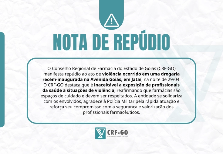 CRF-GO | CRF-GO alerta: violência contra profissionais de saúde é Inaceitável