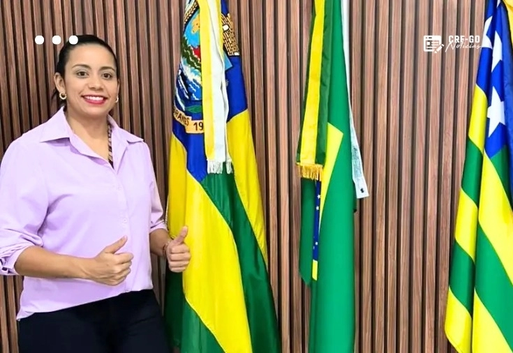 CRF-GO | Farmacêutica Laís Teles é eleita presidente da Câmara Municipal de Brazabrantes