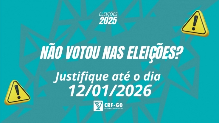 CRF-GO | Eleições de 2025: farmacêuticos devem justificar ausência até 12 de janeiro
