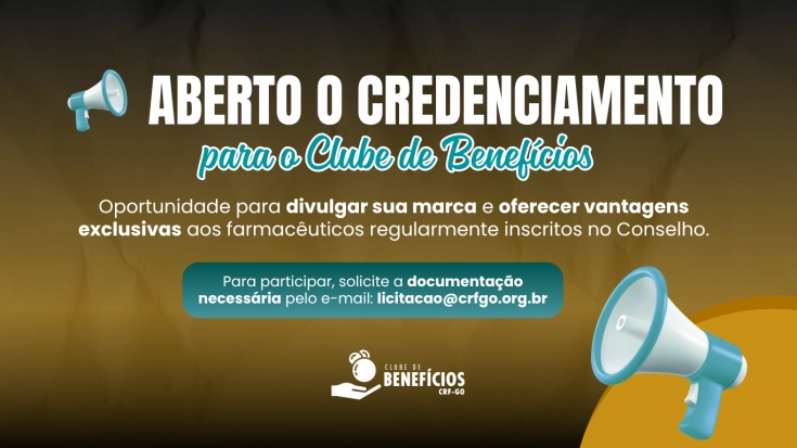 CRF-GO | CRF-GO abre credenciamento para empresas interessadas em oferecer benefícios a farmacêuticos e colaboradores