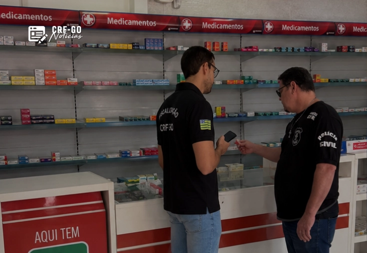 CRF-GO | Farmácia é interditada pela segunda vez em Goiânia durante fiscalização com participação do CRF-GO