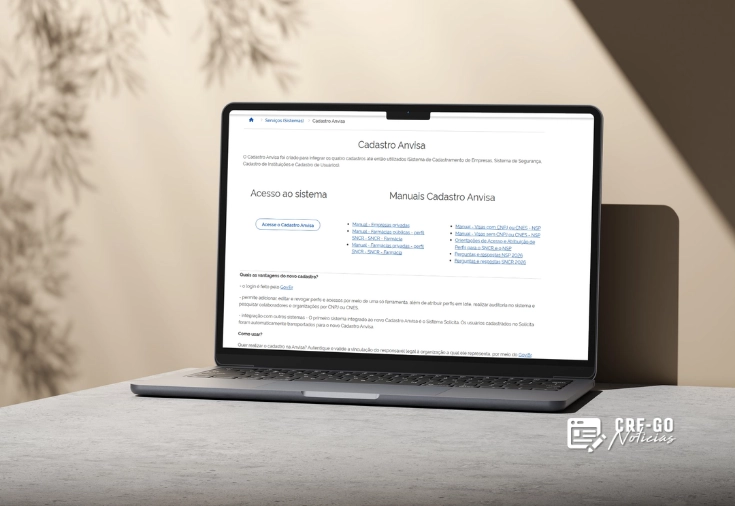 CRF-GO | Anvisa disponibiliza novas orientações para acesso de colaboradores ao SNCR e ao NSP