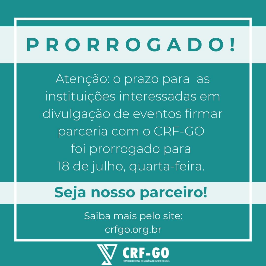CRF-GO | CRF-GO publica edital para divulgação de eventos
