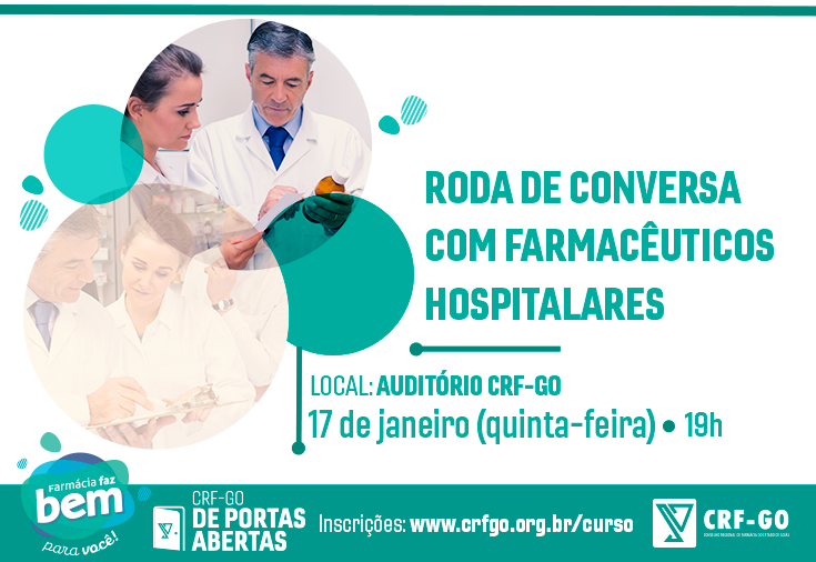 CRF-GO | CRF-GO realiza roda de conversa com farmacêuticos hospitalares