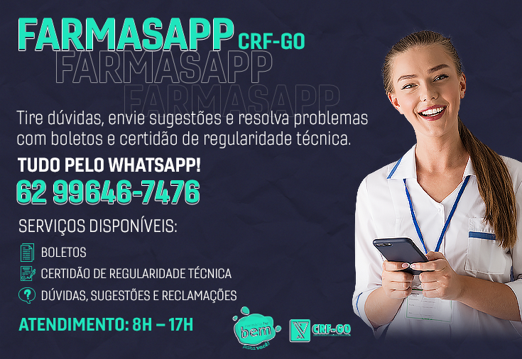 CRF-GO | CRF-GO lança canal de atendimento via aplicativo de mensagens instantâneas