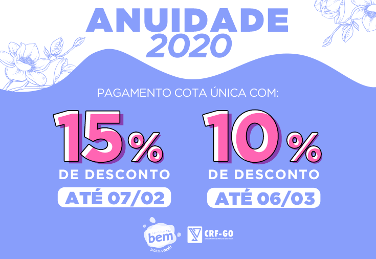 CRF-GO | Anuidade 2020 CRF-GO