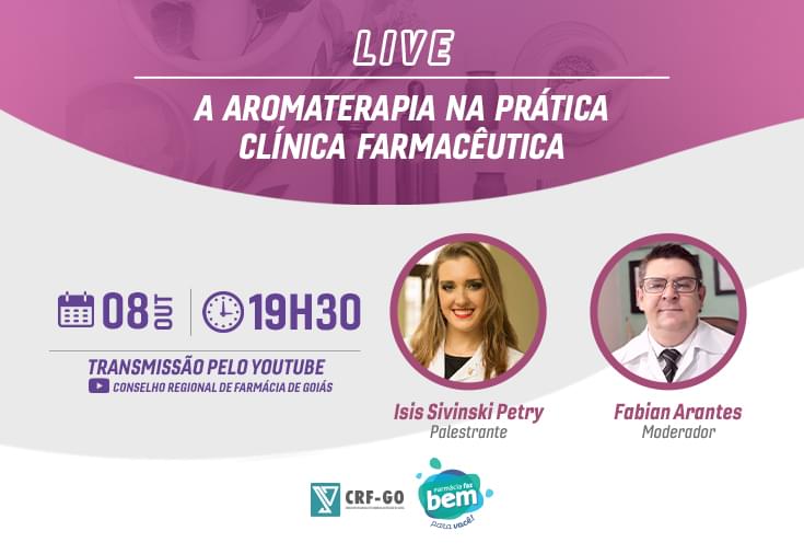 CRF-GO | Aromaterapia na Prática Clínica é tema de palestra on-line do CRF-GO